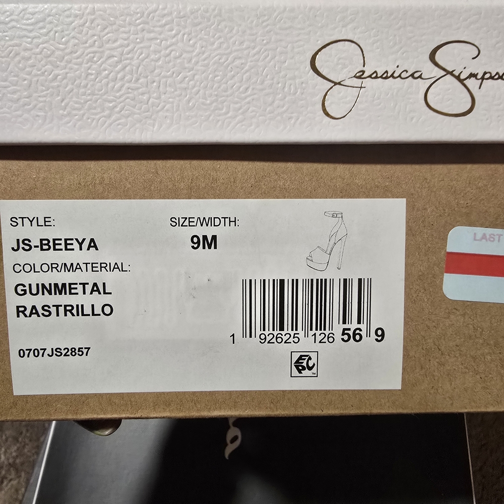 Jessica Simpson Gunmetal Heels - Size 9M